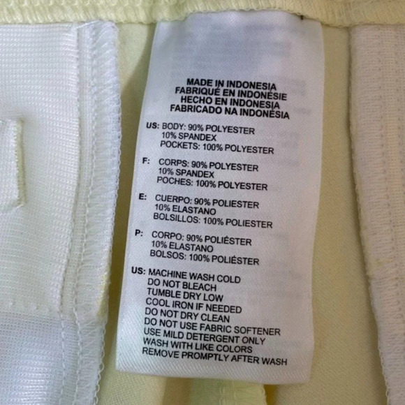 Adidas  Pastel Yellow Crop Golf Pants Sz S - Picture 6 of 6